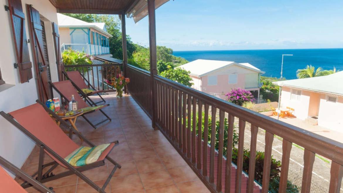 Rose phoenix appartement terrasse et piscine vue mer Les Anses-d'Arlet Extérieur photo